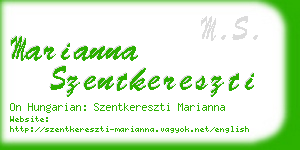 marianna szentkereszti business card